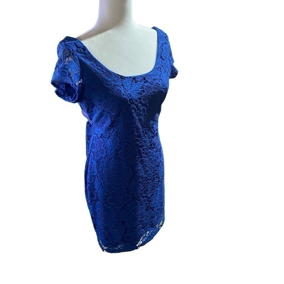 Snap Floral Crochet
Lace Mini Dress Size Large, Zip Back - Picture 3 of 15